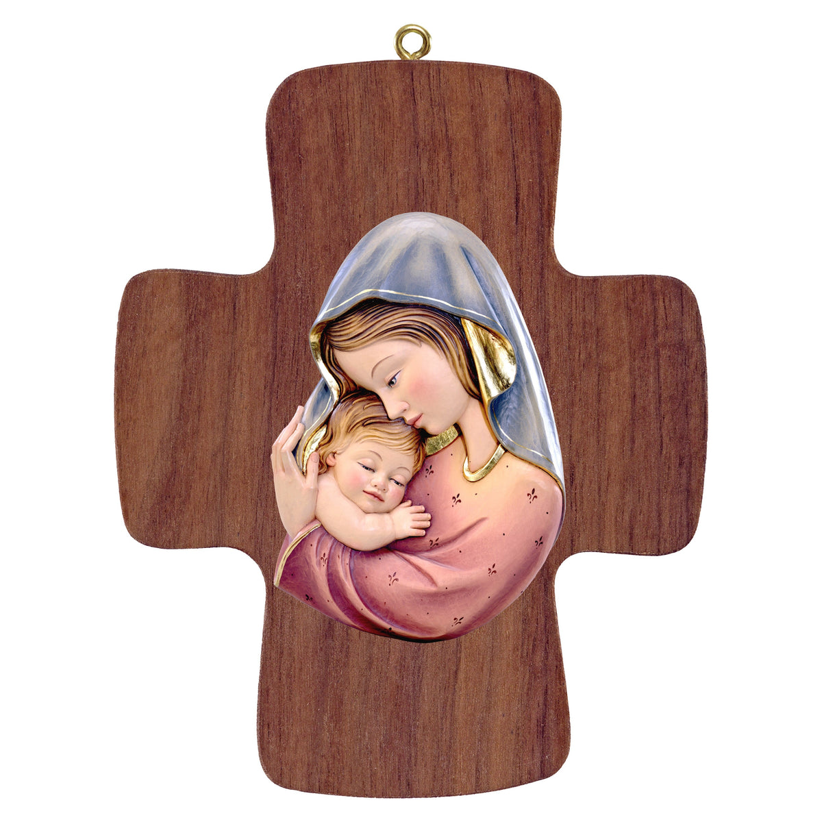 Cross with Madonna red-blue