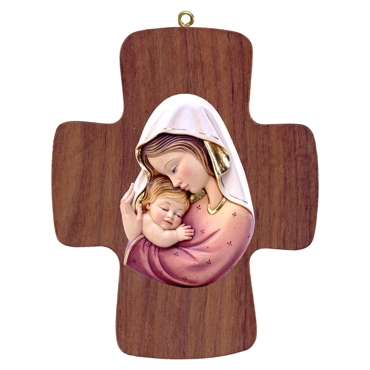 Cross with Madonna white-red