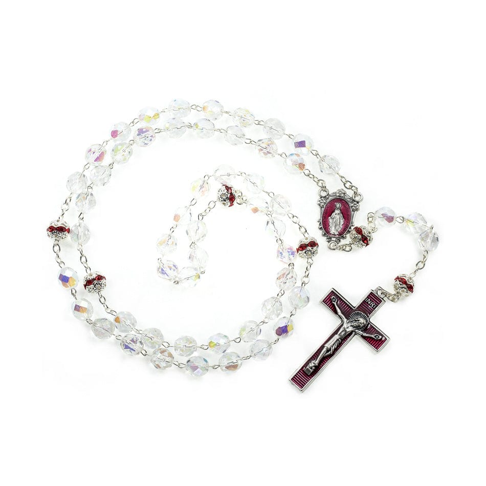 Crystal Rosary with the MIraculous Virgin