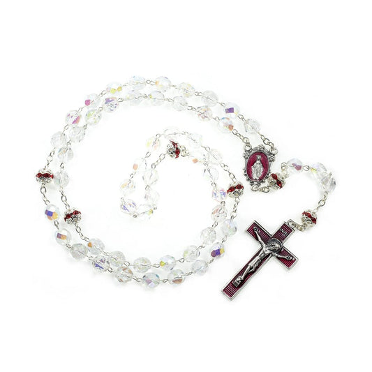 Crystal Rosary with the MIraculous Virgin