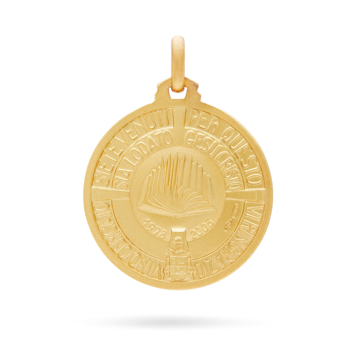 Double-sided Gold-plated Sterling Silver Medal of St. Pope John Paul II and Gospel Medal