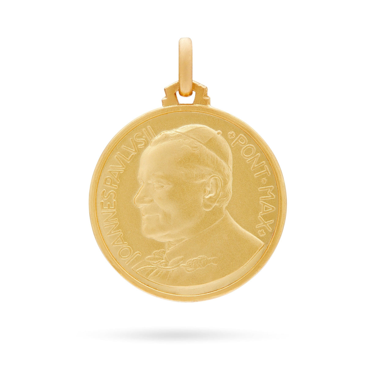 Double-Sided Yellow Gold St. John Paul II and Our Lady of Perpetual Help Medal