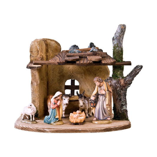 Fixed Wooden Nativity Scene
