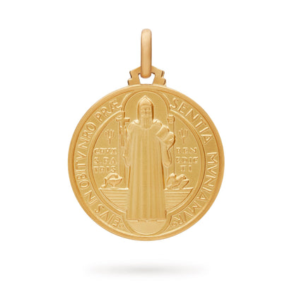 Yellow Gold St. Benedict of Nursia Medal