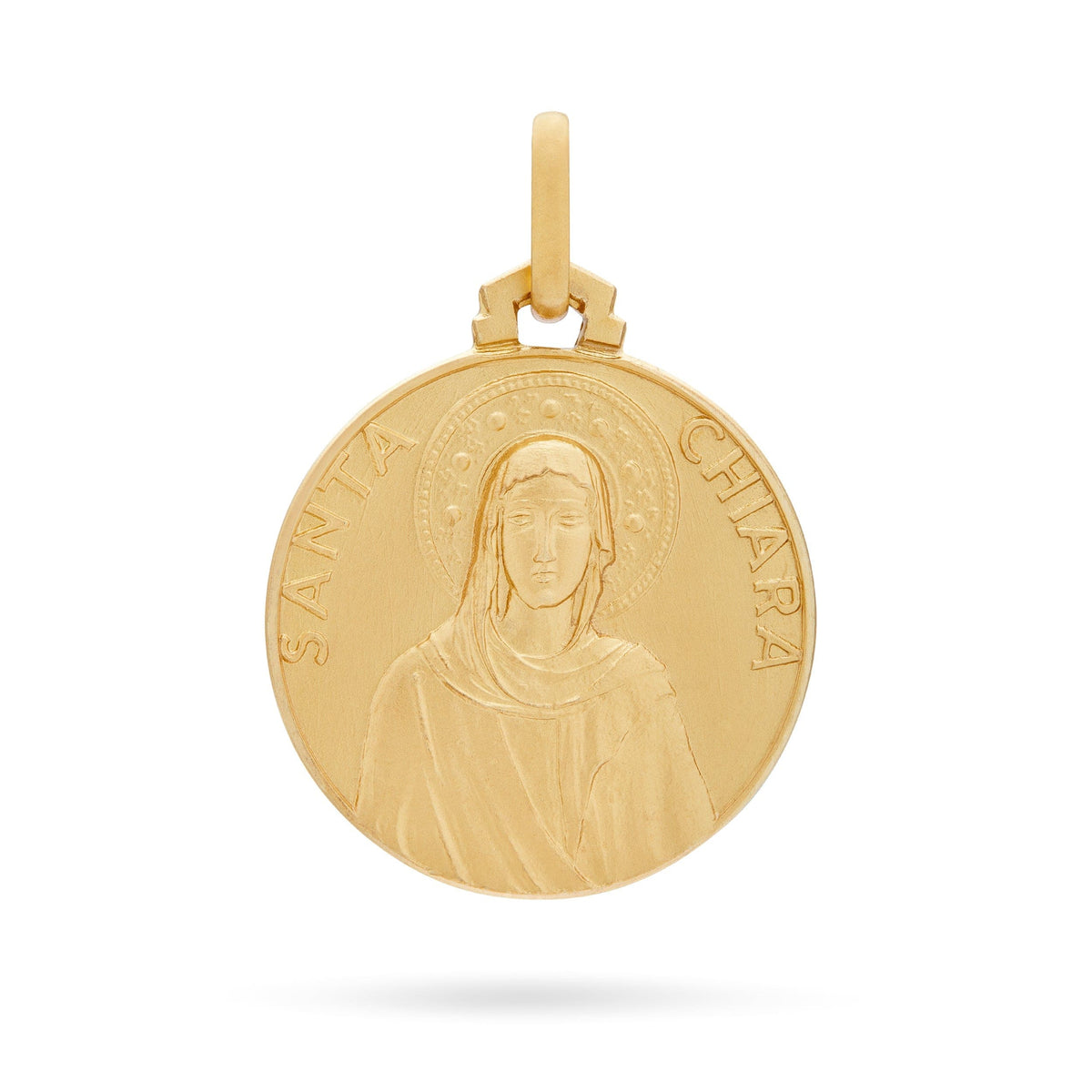 Yellow Gold Medal of St. Clare of Assisi