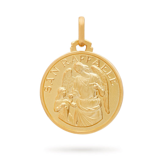 Yellow Gold Medal of St. Raphael the Archangel