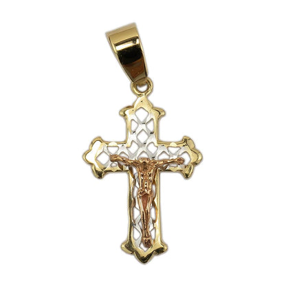 Gold Openwork Bilobed Cross