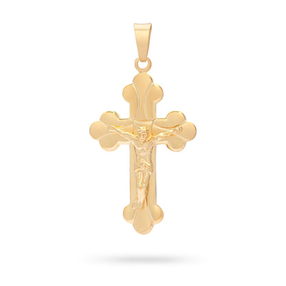 Gold Plated Budded Crucifix