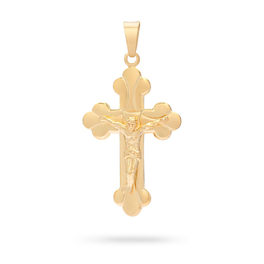 Gold Plated Budded Crucifix