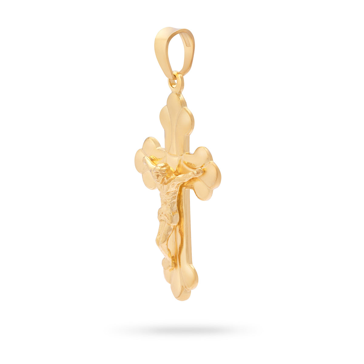 Gold Plated Budded Crucifix