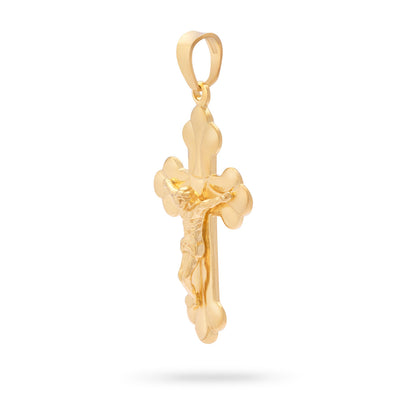 Gold Plated Budded Crucifix