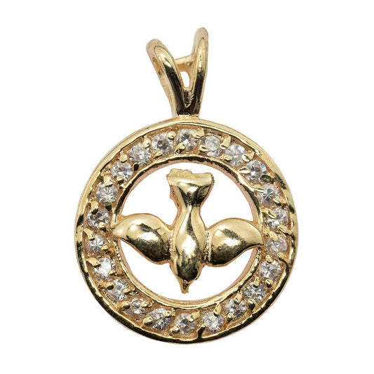 Gold Plated Pewter Holy Spirit Charm