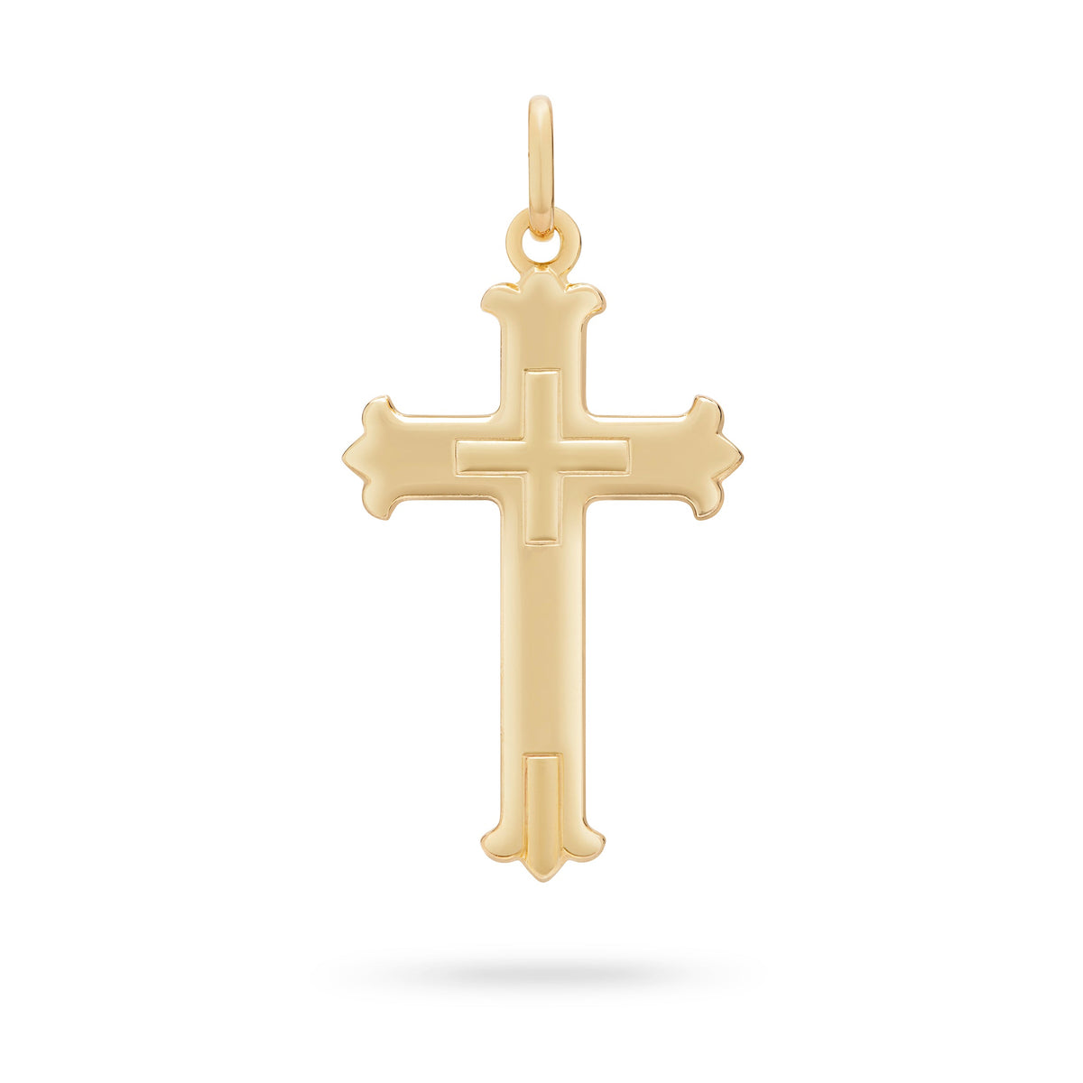 Gold Plated Plain Trefoil Cross