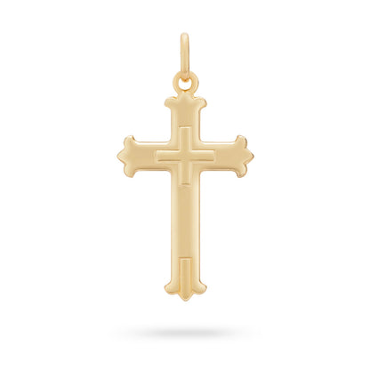 Gold Plated Plain Trefoil Cross