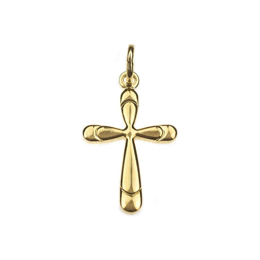 Gold Plated Rounded Cross