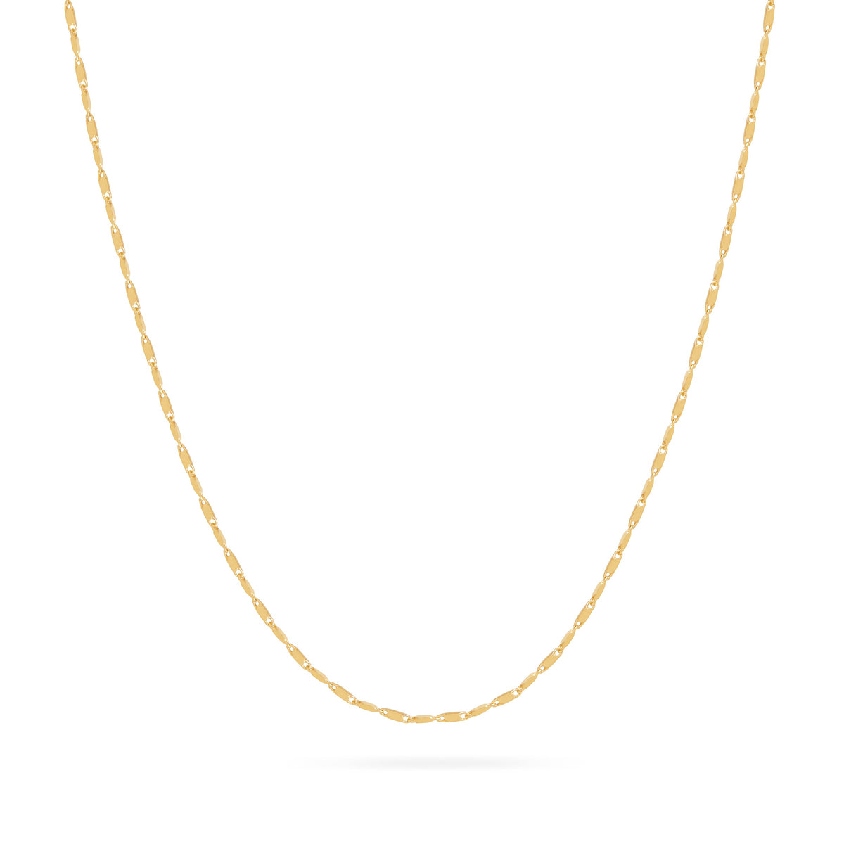 Gold-plated Sterling Silver Bar Link Necklace