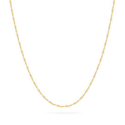 Gold-plated Sterling Silver Bar Link Necklace