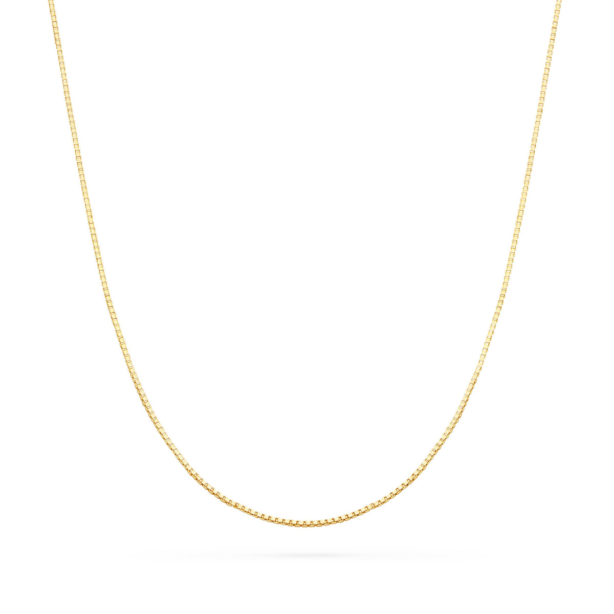 Gold-plated Sterling Silver Box Chain Necklace