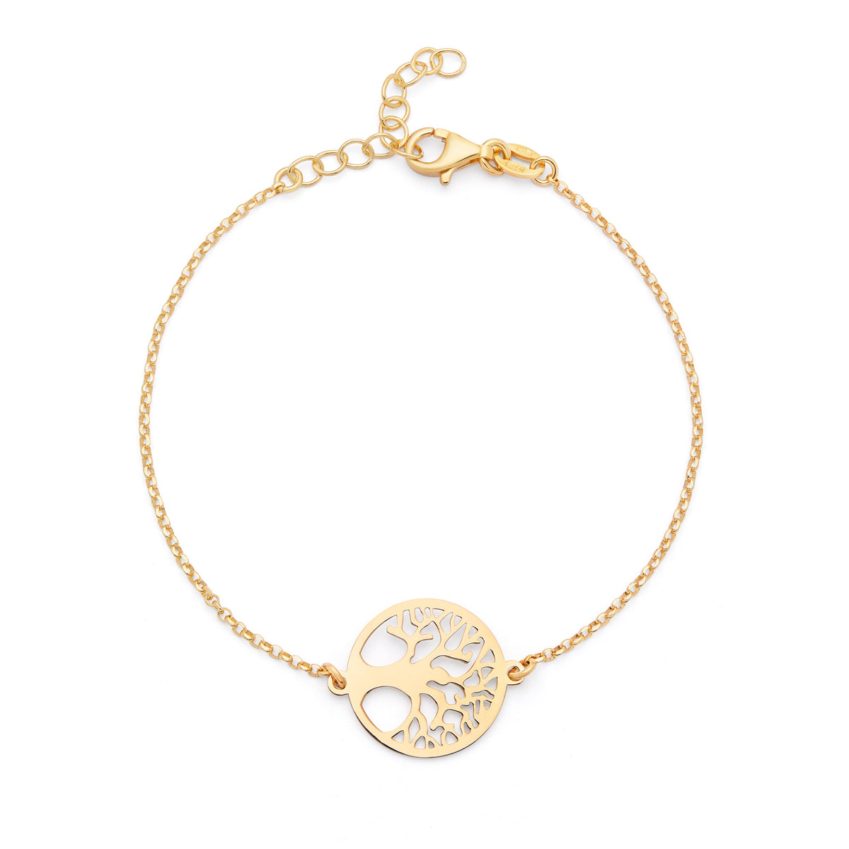 Gold-plated Sterling Silver Bracelet with Tree of Life