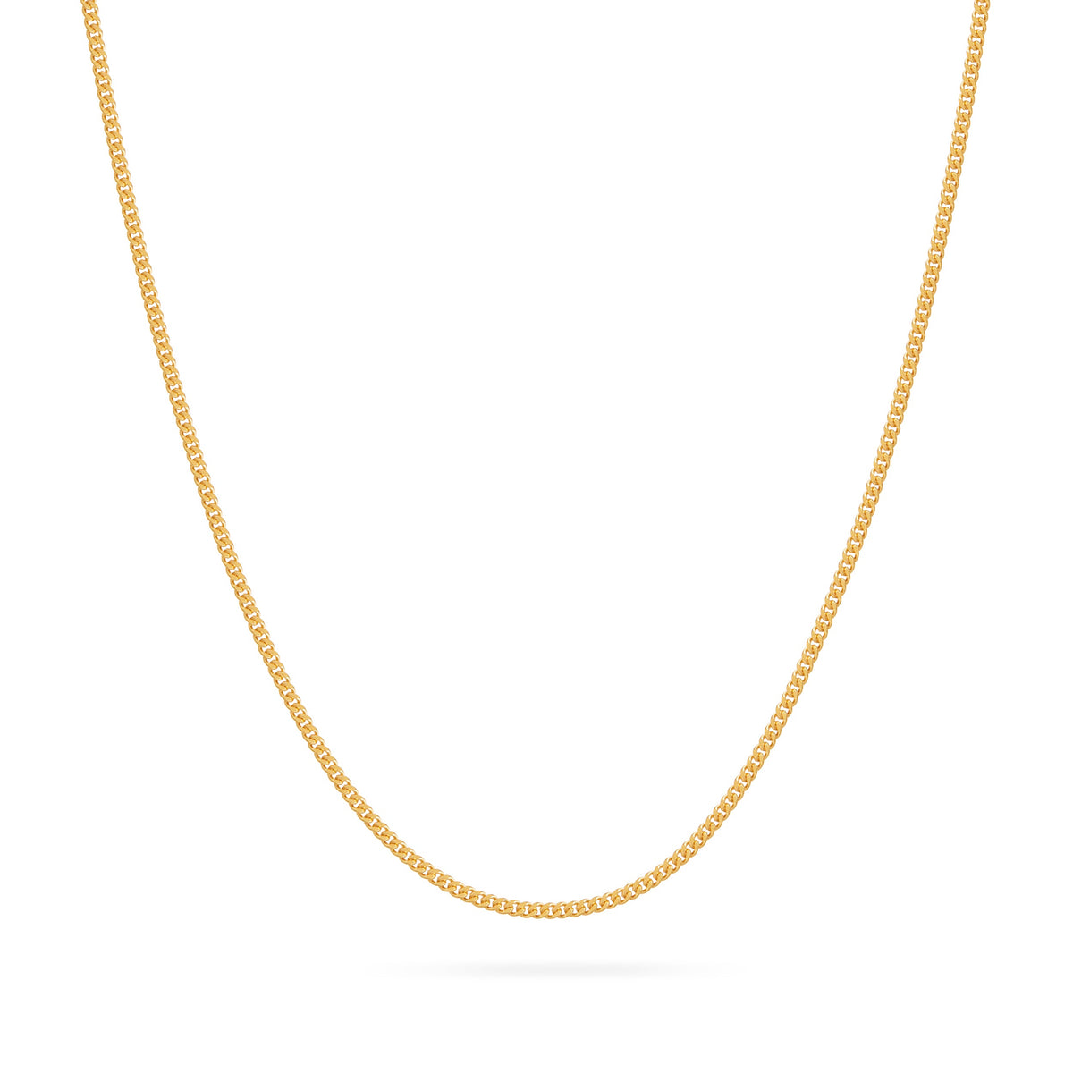 Gold-plated Sterling Silver Classic Curb Chain Necklace