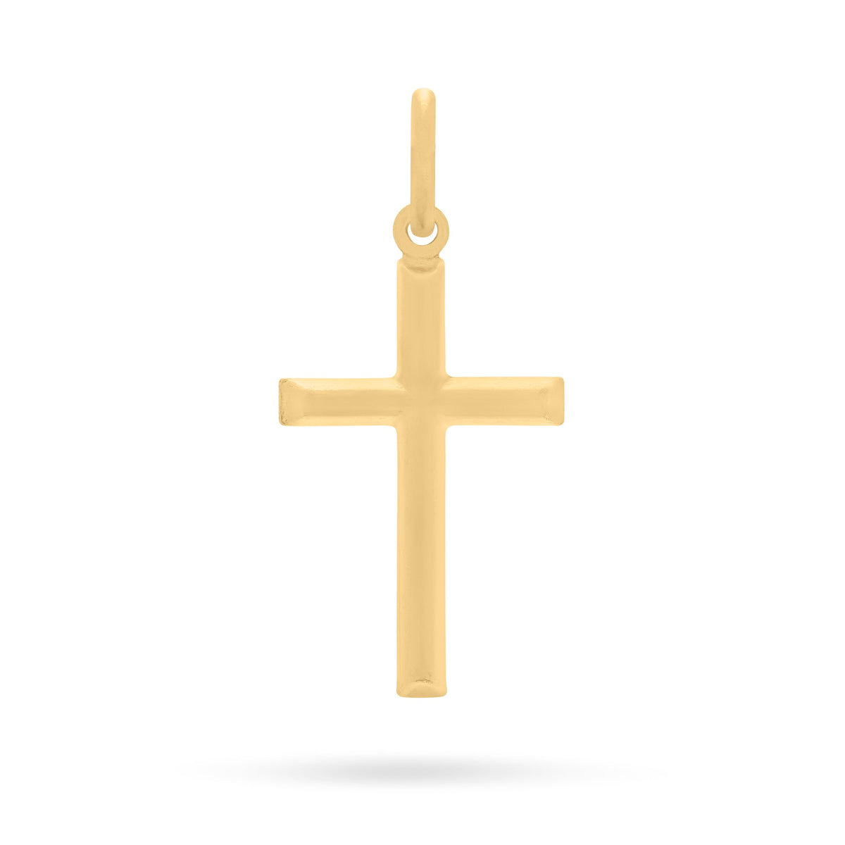 Gold-plated Sterling Silver Cross Pendant With Rounded Corners