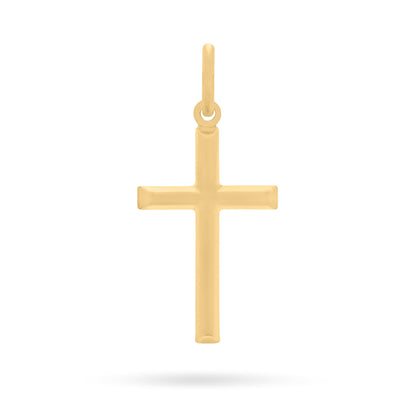 Gold-plated Sterling Silver Cross Pendant With Rounded Corners