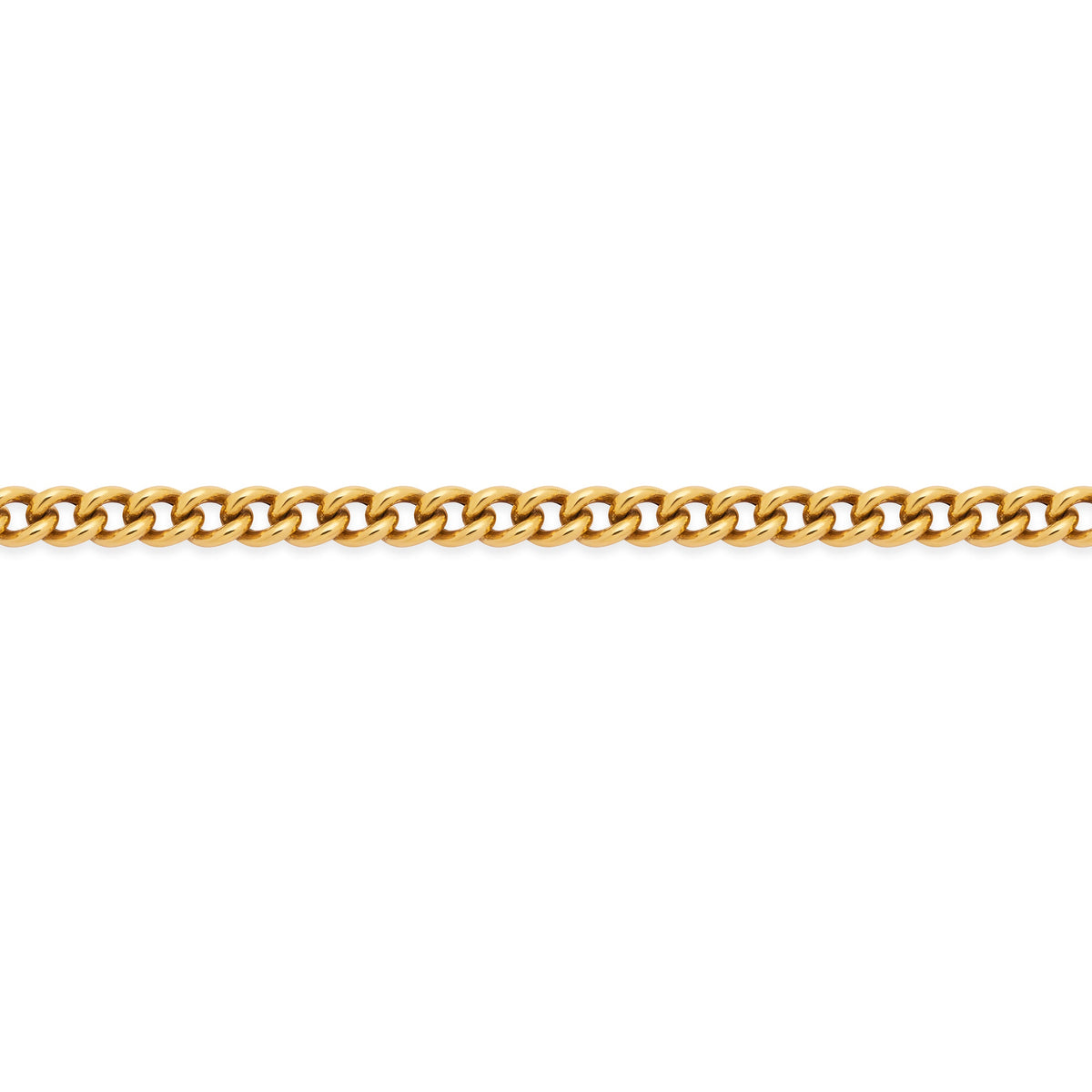 Gold-plated Sterling Silver Hollow Curb Chain Necklace