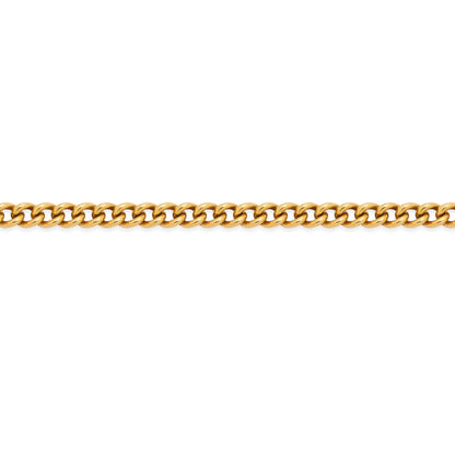 Gold-plated Sterling Silver Hollow Curb Chain Necklace
