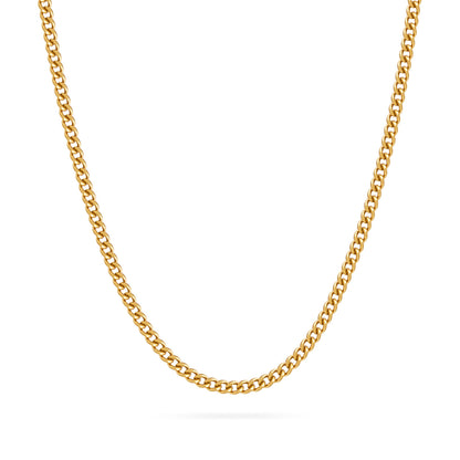 Gold-plated Sterling Silver Hollow Curb Chain Necklace