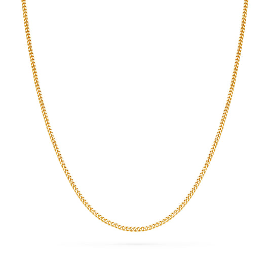 Gold-plated Sterling Silver Curb Chain Necklace