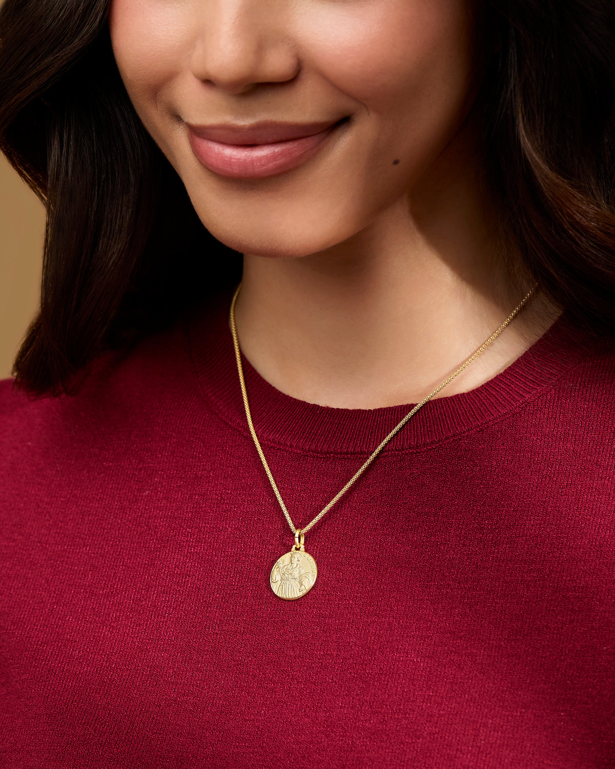 Gold-plated Sterling Silver Medal of St. Barbara