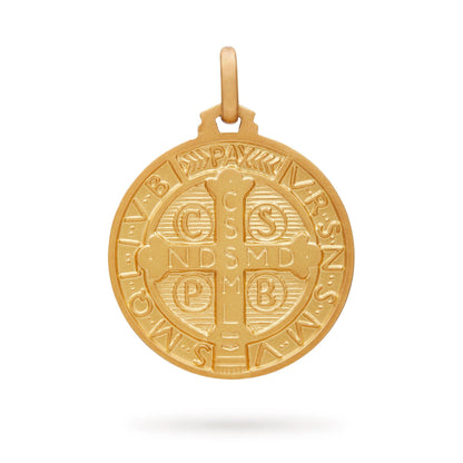 Gold-plated Sterling Silver Medal of St. Benedict of Nursia