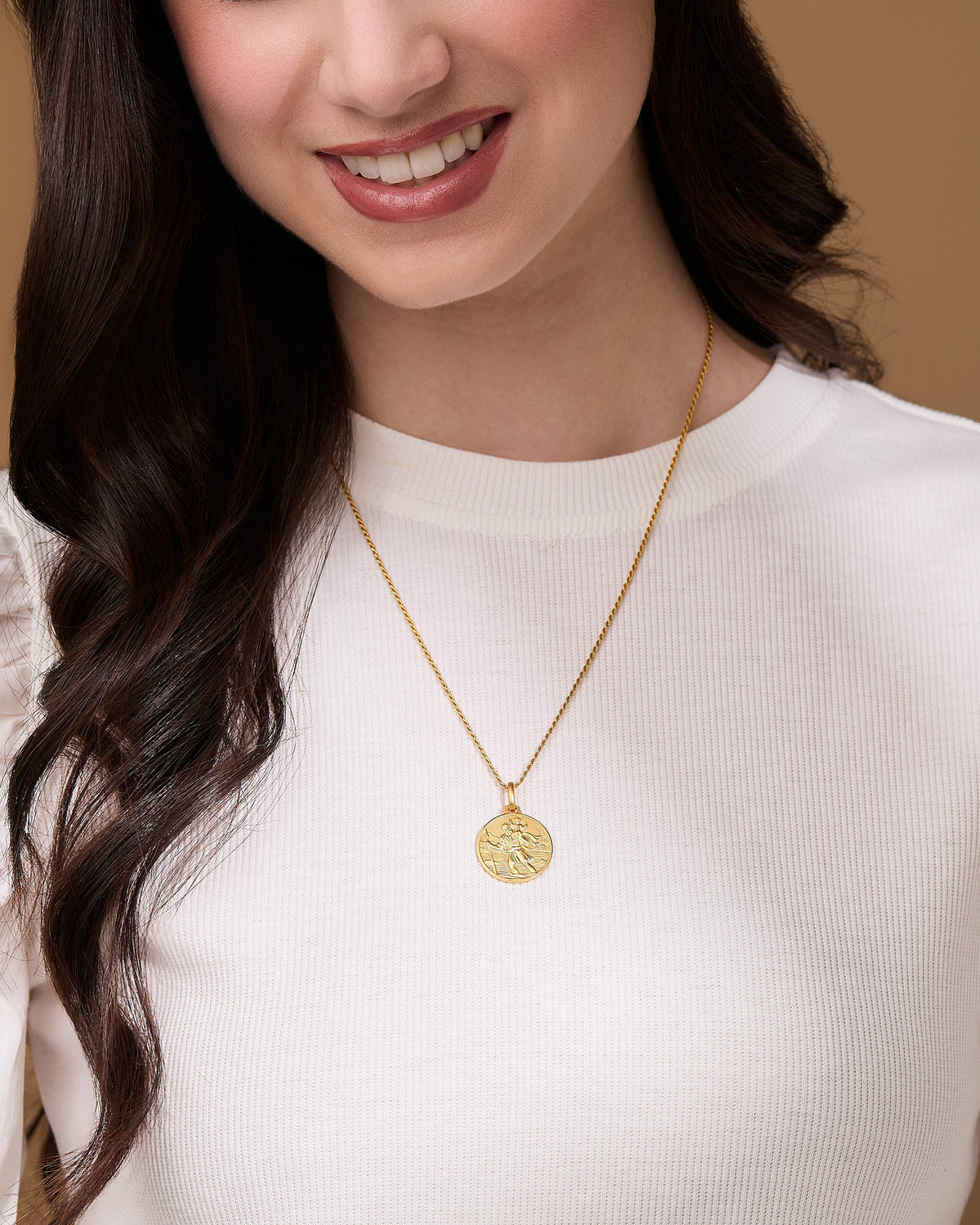 Gold-plated Sterling Silver Medal of St. Christopher