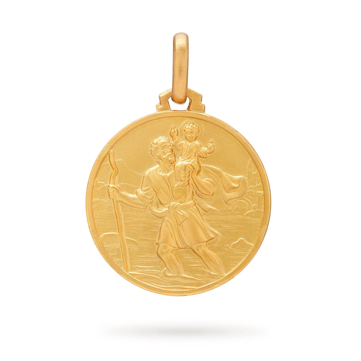 Gold-plated Sterling Silver Medal of St. Christopher