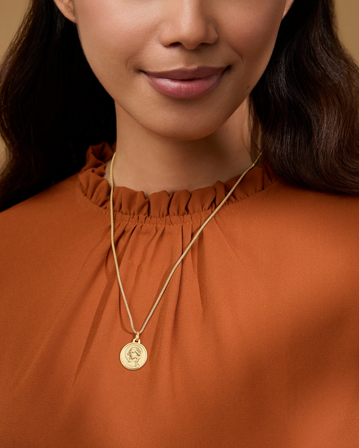 Gold-plated Sterling Silver Medal of St. Gabriel