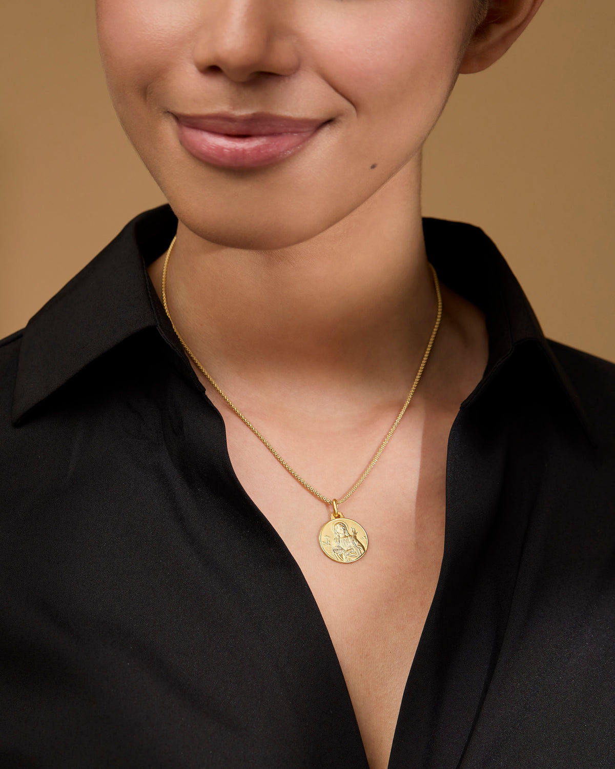 Gold-plated Sterling Silver Medal of St. Lucy