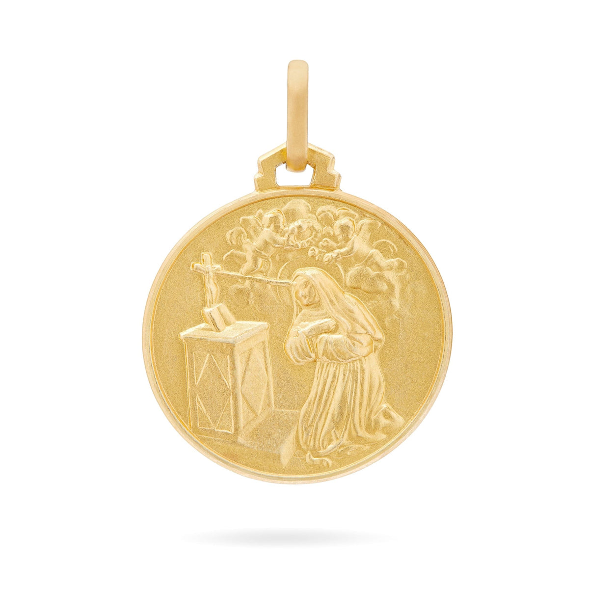 Gold-plated Sterling Silver Medal of St. Rita of Cascia