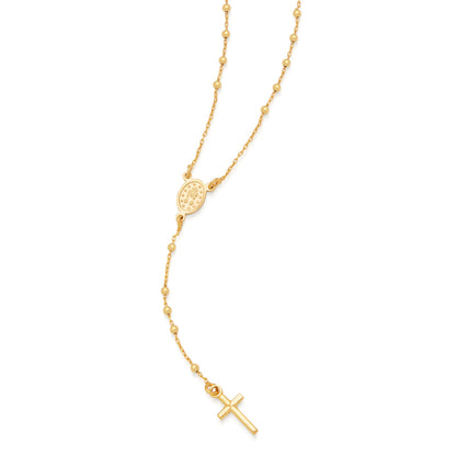 Gold-plated Sterling Silver Rosary with Small Beads