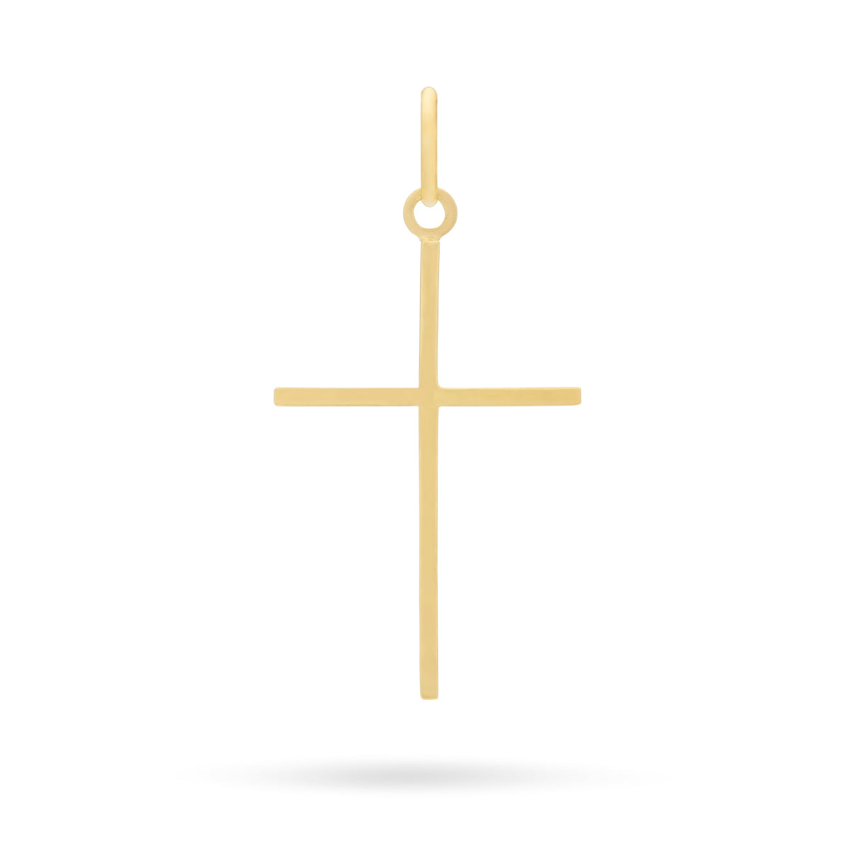 Gold-plated Sterling Silver Straight Cross Pendant