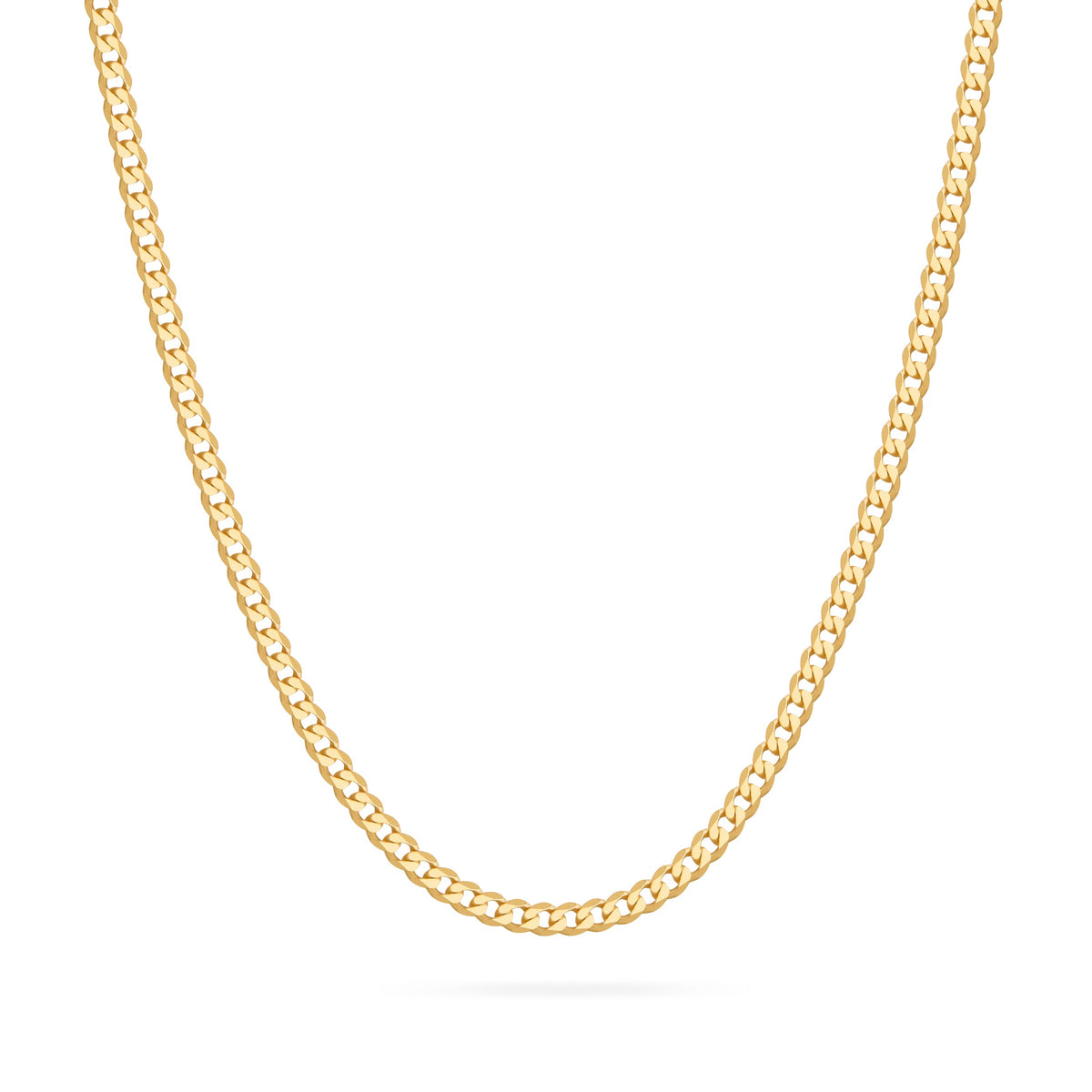 Gold-plated Sterling Silver Thick Curb Chain Necklace