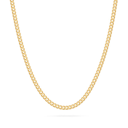 Gold-plated Sterling Silver Thick Curb Chain Necklace