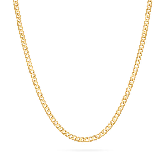 Gold-plated Sterling Silver Thick Curb Chain Necklace
