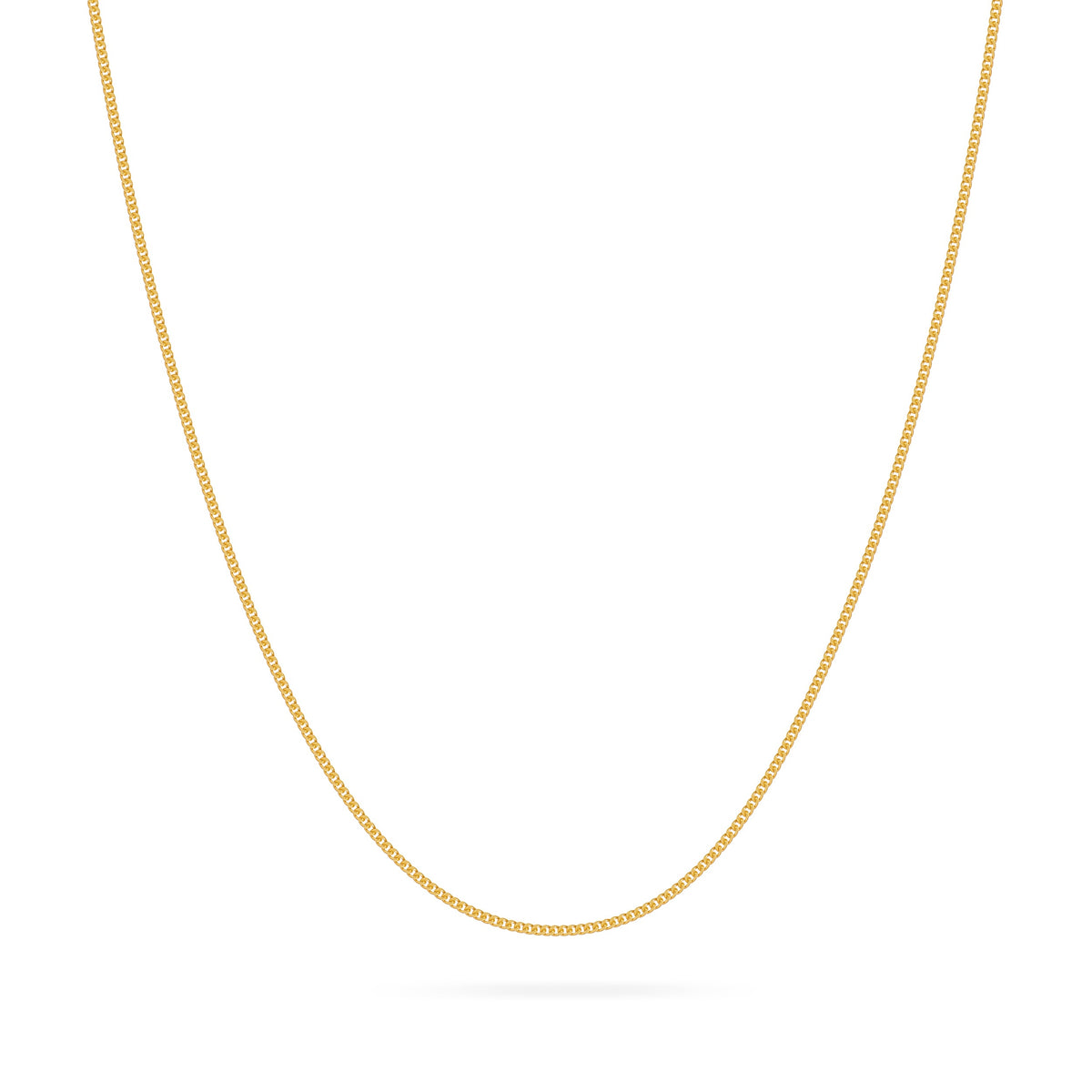 Gold-plated Sterling Silver Thin Curb Chain Necklace