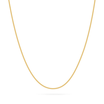 Gold-plated Sterling Silver Thin Curb Chain Necklace