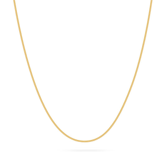 Gold-plated Sterling Silver Thin Curb Chain Necklace