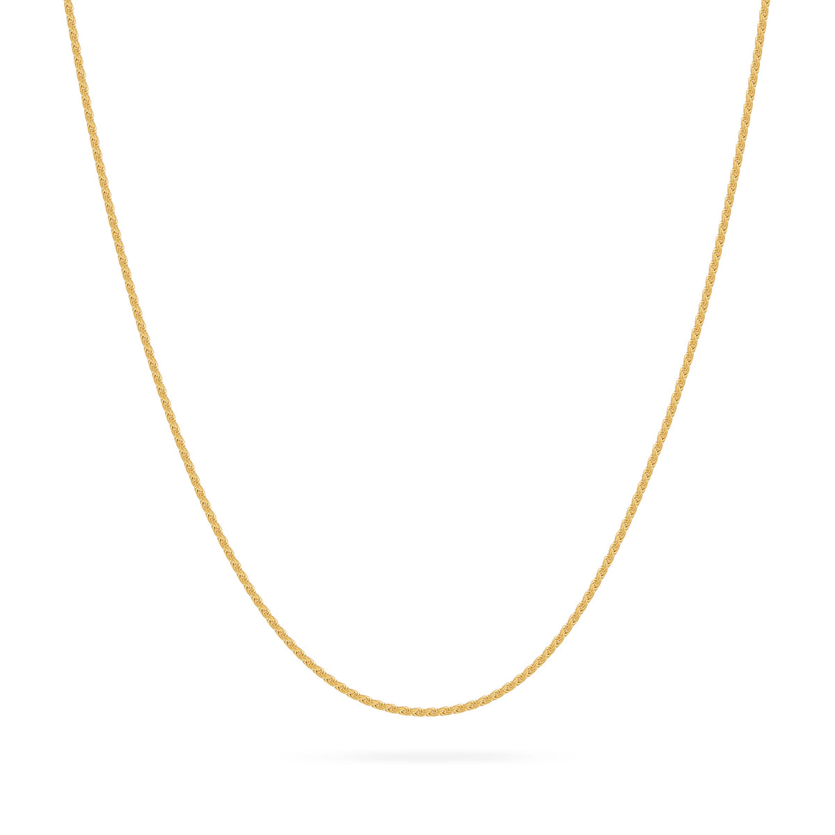 Gold-plated Sterling Silver Thin Torchon Chain Necklace