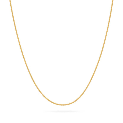 Gold-plated Sterling Silver Thin Torchon Chain Necklace