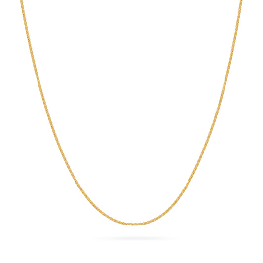 Gold-plated Sterling Silver Thin Torchon Chain Necklace