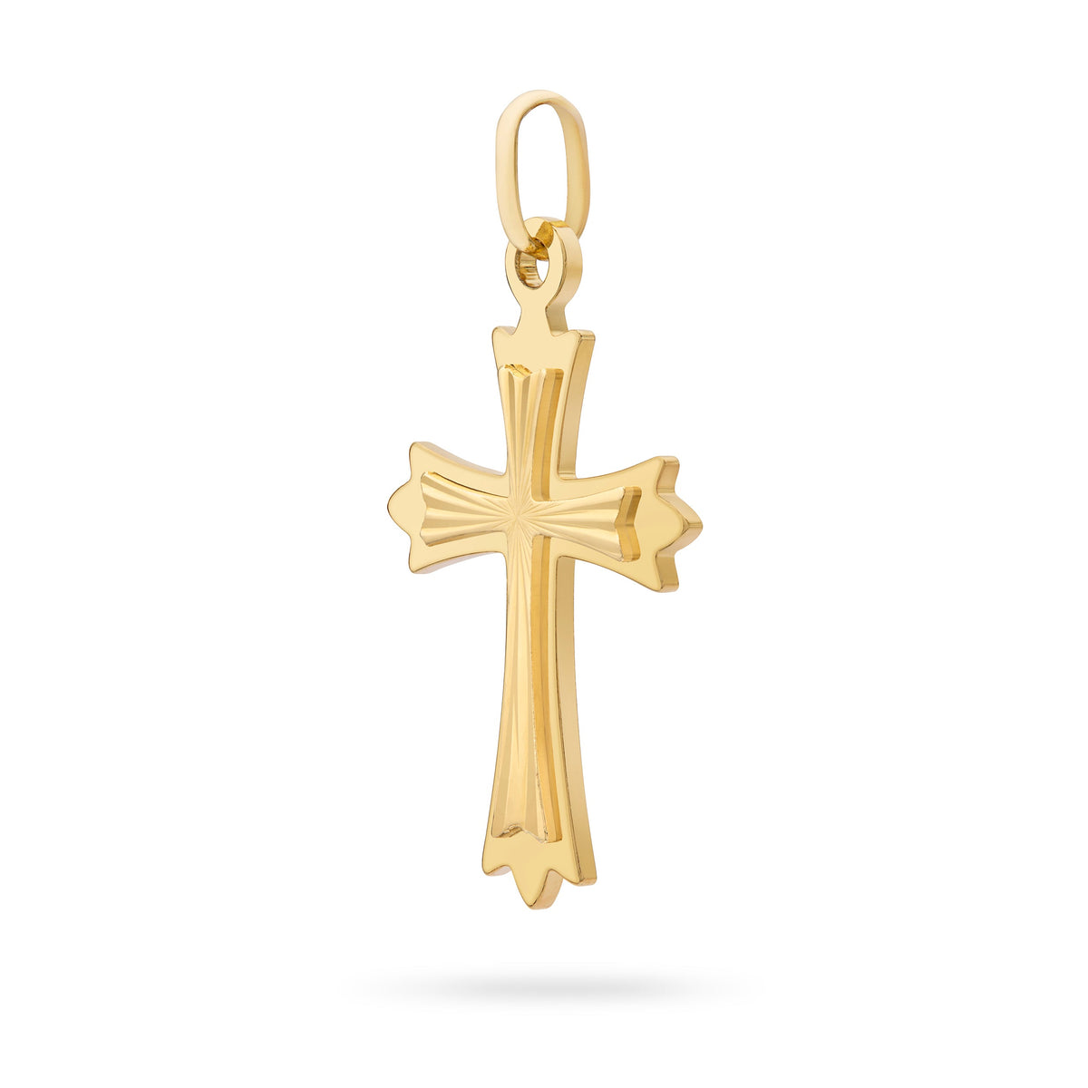 Gold Plated Three Points Cross