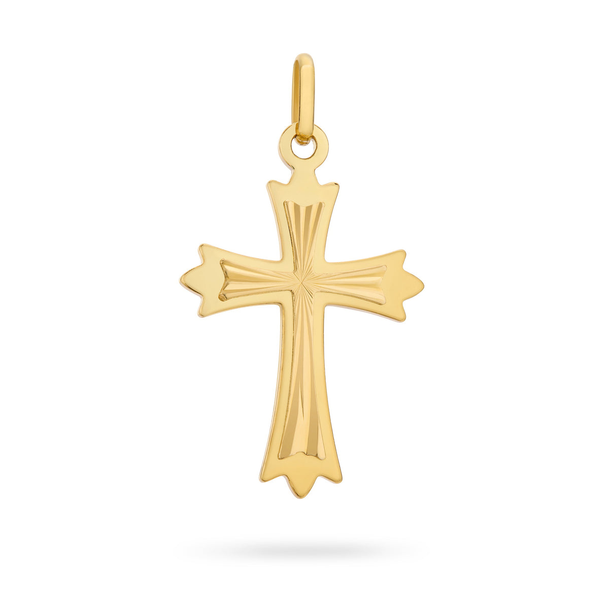 Gold Plated Three Points Cross